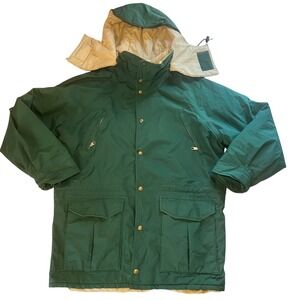 L.L. Bean Maine Wardens Parka Green Gore-Tex Thinsulate Hooded Jacket Mens L VTG